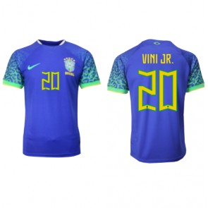 Brazylia Vinicius Junior #20 Koszulka Wyjazdowych MŚ 2022 Krótki Rękaw